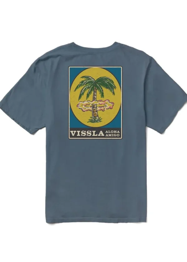 Fashion Vissla Atomic Palms Boys Tee Light Navy