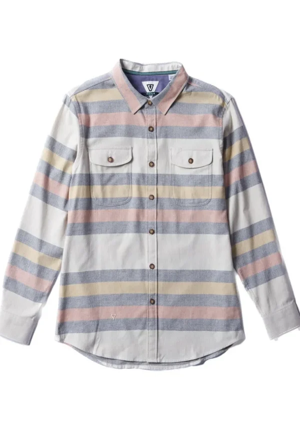 Online Vissla Central Coast Eco Boys Long Sleeve Flannel Bone