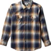 Hot Vissla Central Coast Eco Boys Long Sleeve Flannel Dark Naval