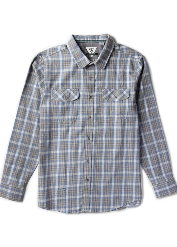 Cheap Vissla Central Coast Eco Boys Long Sleeve Flannel DSH - Dusk Heather