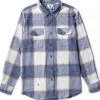 Discount Vissla Central Coast Eco Long Sleeve Flannel Dark Naval Heather