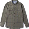 Fashion Vissla Central Coast Eco Long Sleeve Flannel Dark Olive