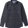 Online Vissla Central Coast Eco Long Sleeve Flannel Charcoal Heather