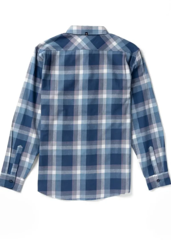 Store Vissla Central Coast Eco Long Sleeve Flannel Dark Denim