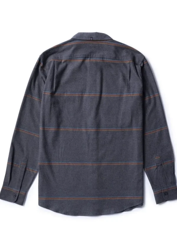 Online Vissla Central Coast Eco Long Sleeve Flannel Charcoal Heather