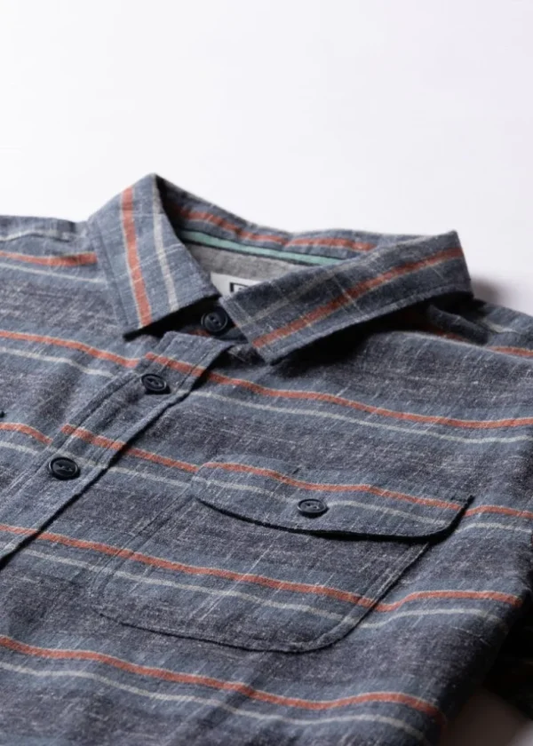 Flash Sale Vissla Central Coast Eco Long Sleeve Flannel Navy Heather