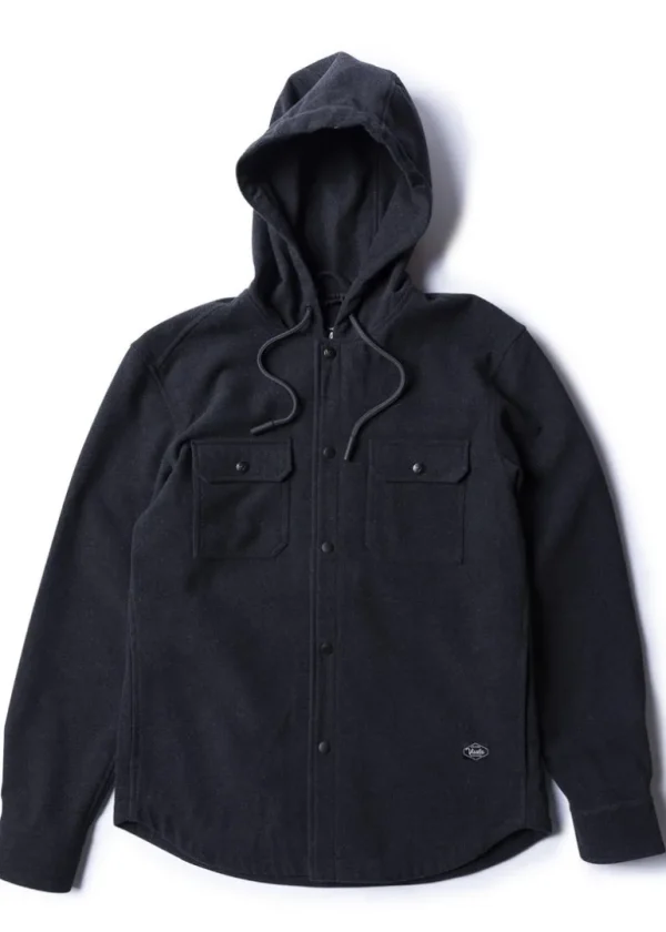 Best Sale Vissla Creators Northern Eco Wool Hooded Jacket Black Heather