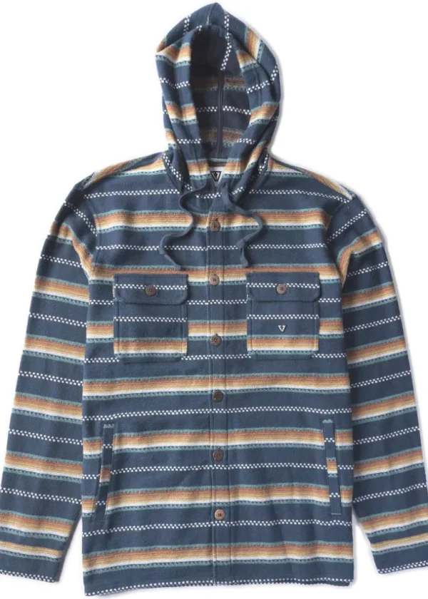 Hot Vissla Descanso Boys Shirt Jacket Dark Naval