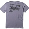 New Vissla Diamond Haze Short Sleeve Pocket Tee DUSTY LILAC