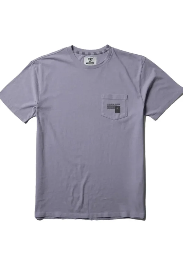 New Vissla Diamond Haze Short Sleeve Pocket Tee DUSTY LILAC