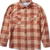 Shop Vissla Eco-Zy Boys Long Sleeve Polar Flannel Barn Red