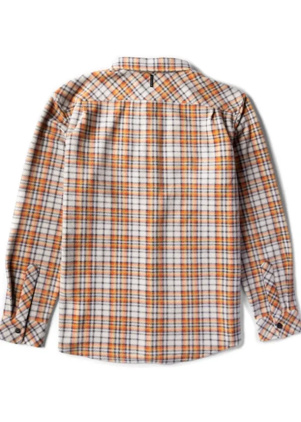 Cheap Vissla Eco-Zy Boys Long Sleeve Polar Flannel Burnt Orange