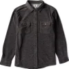 Online Vissla Eco-Zy Long Sleeve Polar Flannel Black Heather