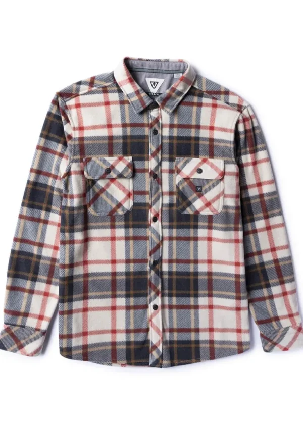 New Vissla Eco-Zy Long Sleeve Polar Flannel DUNE