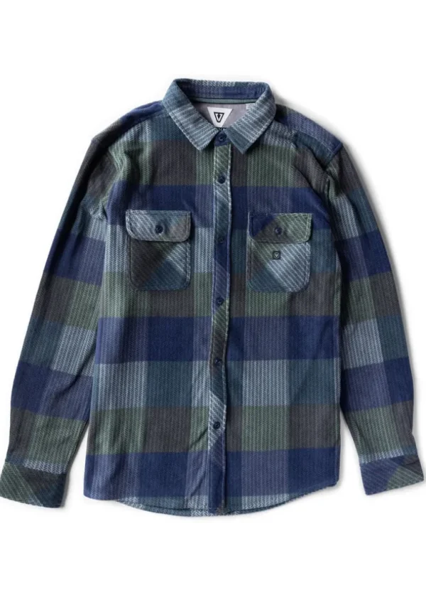 Online Vissla Eco-Zy Long Sleeve Polar Flannel Dusty Green