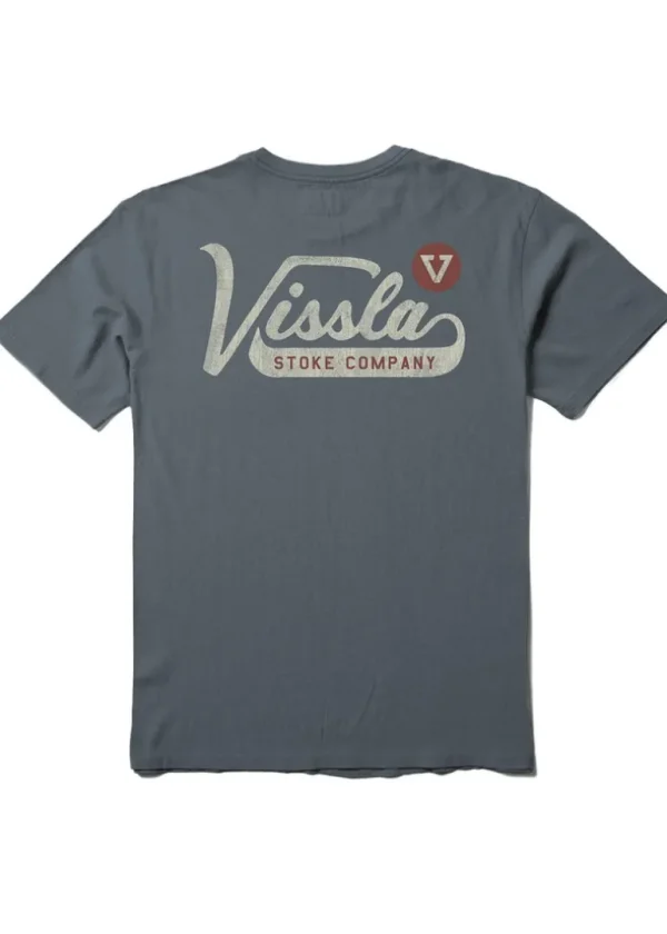 Cheap Vissla Emblem Short Sleeve Pocket Tee Graphite