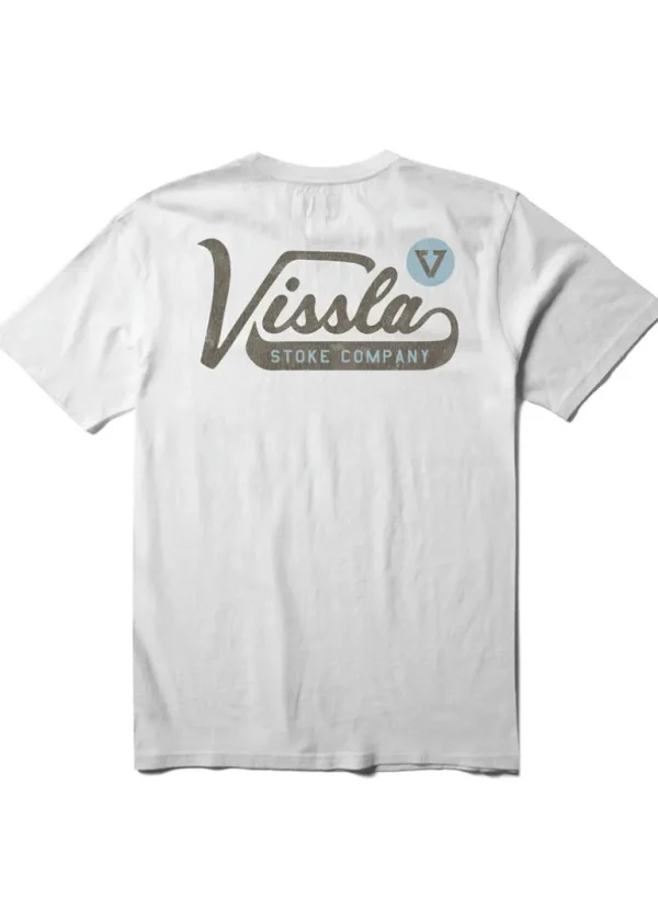 Best Vissla Emblem Short Sleeve Pocket Tee White