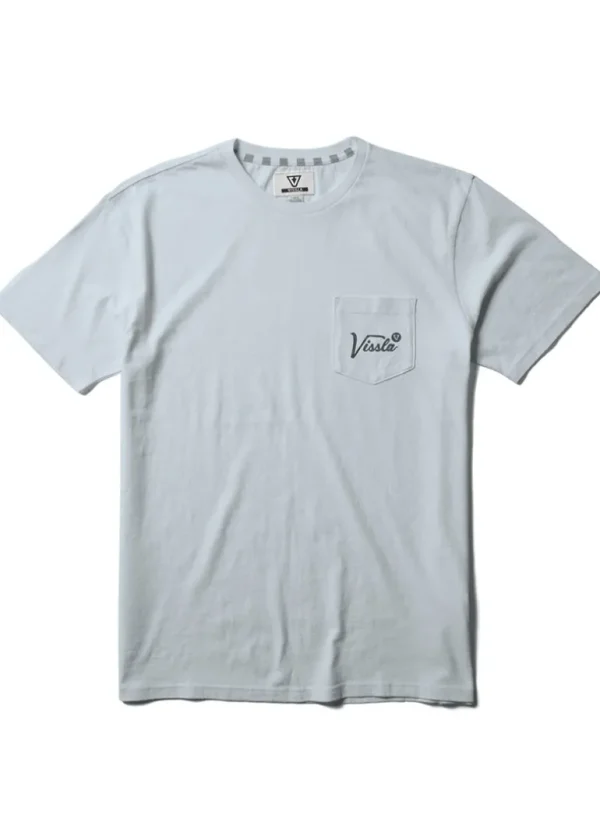 Clearance Vissla Emblem Short Sleeve Pocket Tee Ice Pack