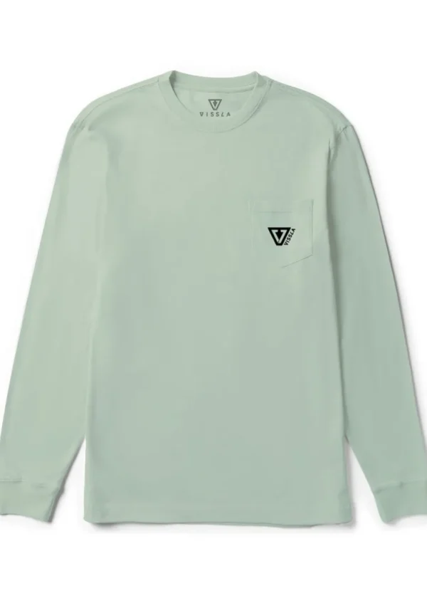 Cheap Vissla Established Premium Long Sleeve Pocket Tee Agave