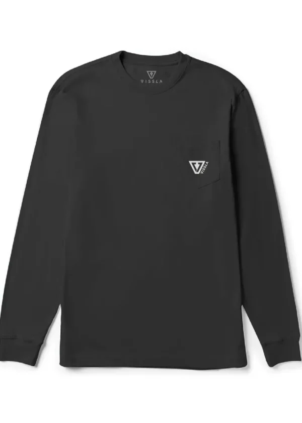 Best Vissla Established Premium Long Sleeve Pocket Tee Phantom