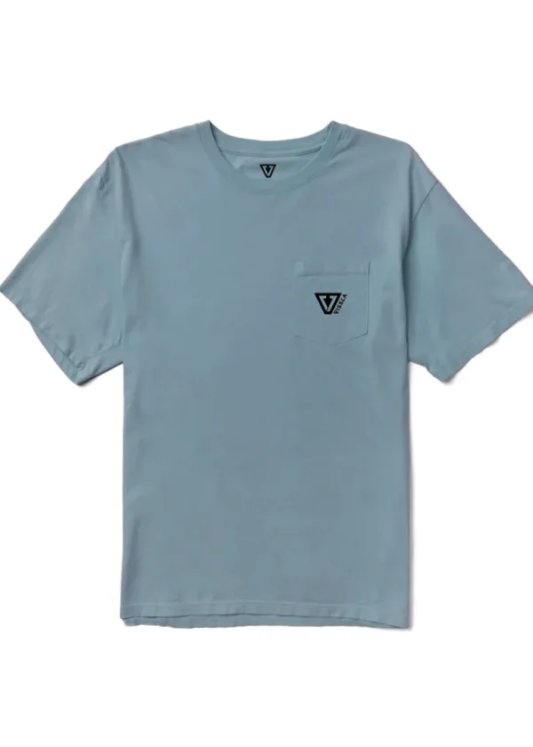 Best Vissla Established Premium Organic Pocket Tee Chambray