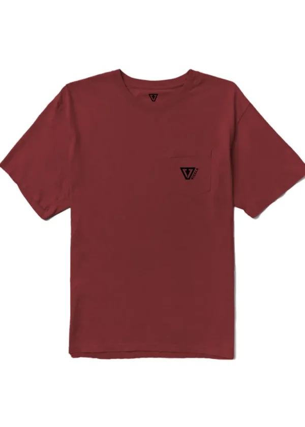 Outlet Vissla Established Premium Organic Pocket Tee Fired Brick