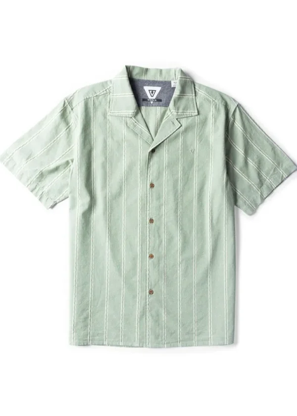 Hot Vissla Glider Dobby Eco Short Sleeve Shirt Camp Green