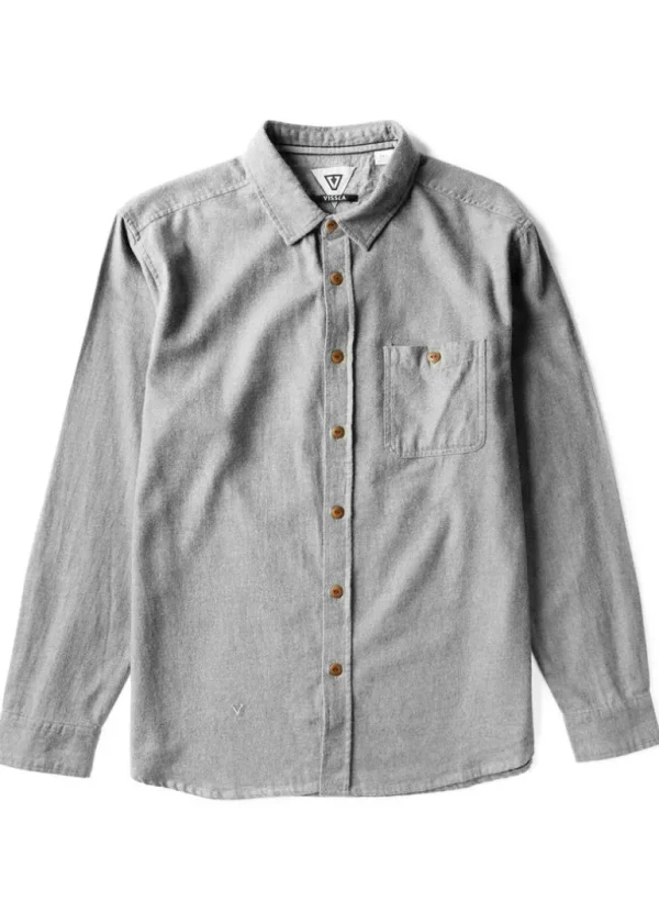 Best Vissla Go To Long Sleeve Shirt Light Grey Heather