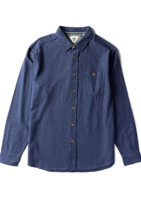 Sale Vissla Go To Long Sleeve Shirt Navy Heather