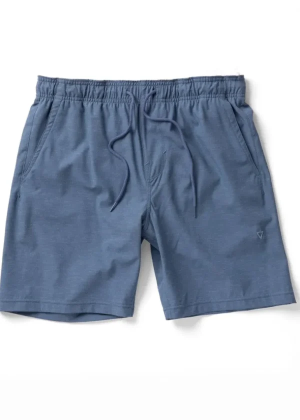 Best Sale Vissla Hemp No See Ums Eco 18" Elastic Hybrid Walkshort TIDAL BLUE