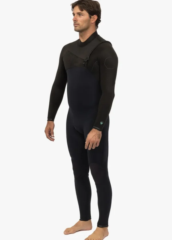 Shop Vissla High Seas II 3-2 Full Chest Zip Wetsuit Stealth