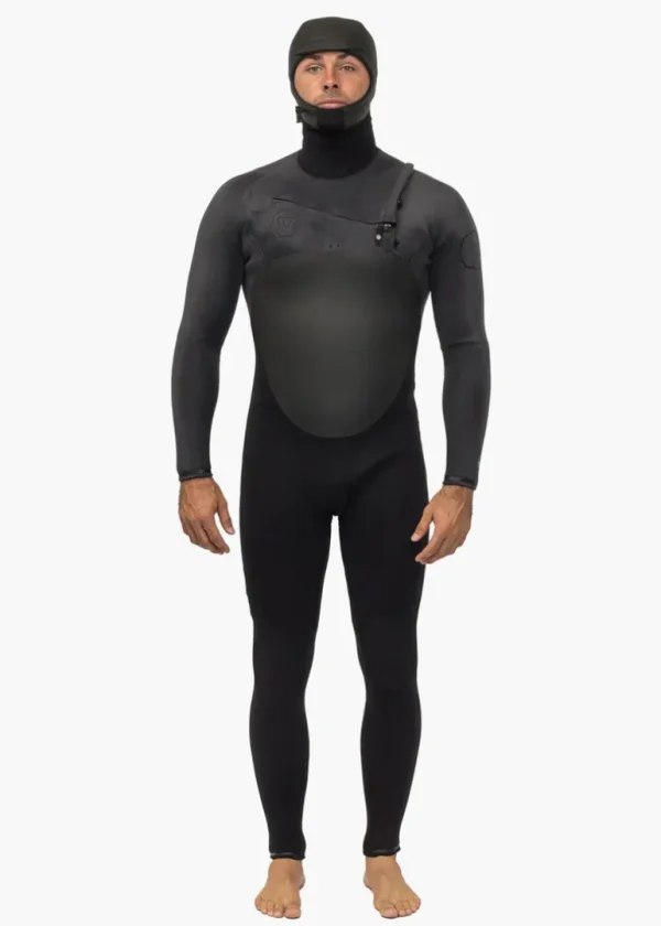 Best Sale Vissla High Seas II 5-4 Full Hooded Chest Zip Wetsuit Charcoal