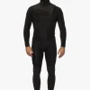 Clearance Vissla High Seas II 4-3 Full Hooded Chest Zip Wetsuit Stealth