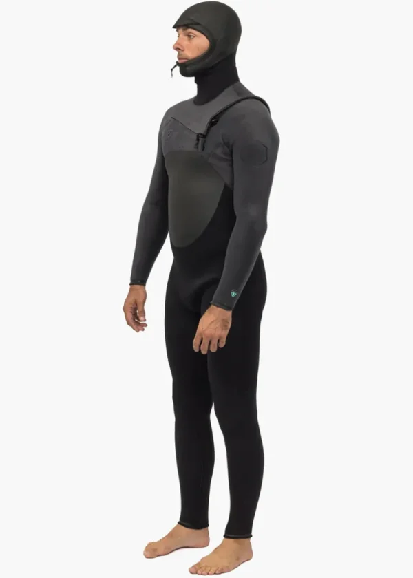 Best Sale Vissla High Seas II 5-4 Full Hooded Chest Zip Wetsuit Charcoal