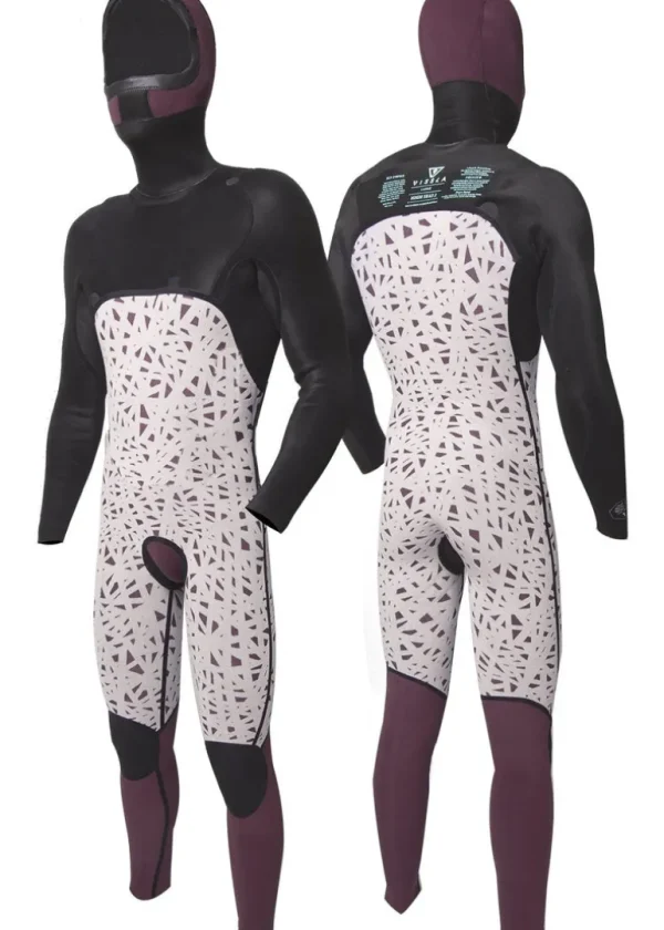 Clearance Vissla High Seas II 4-3 Full Hooded Chest Zip Wetsuit Stealth