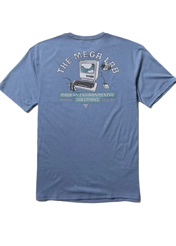 Cheap Vissla Lofi Mega Lab Comp Lite Eco Performance Tee Harbor Blue Heather