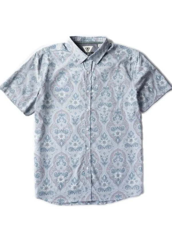 Hot Vissla Mundaka Eco Short Sleeve Shirt Faded Denim