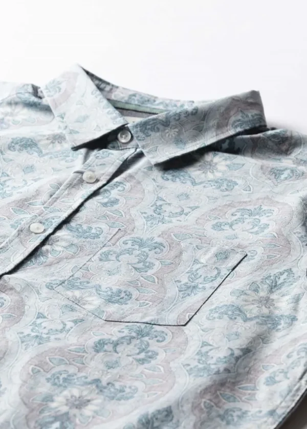 Hot Vissla Mundaka Eco Short Sleeve Shirt Faded Denim