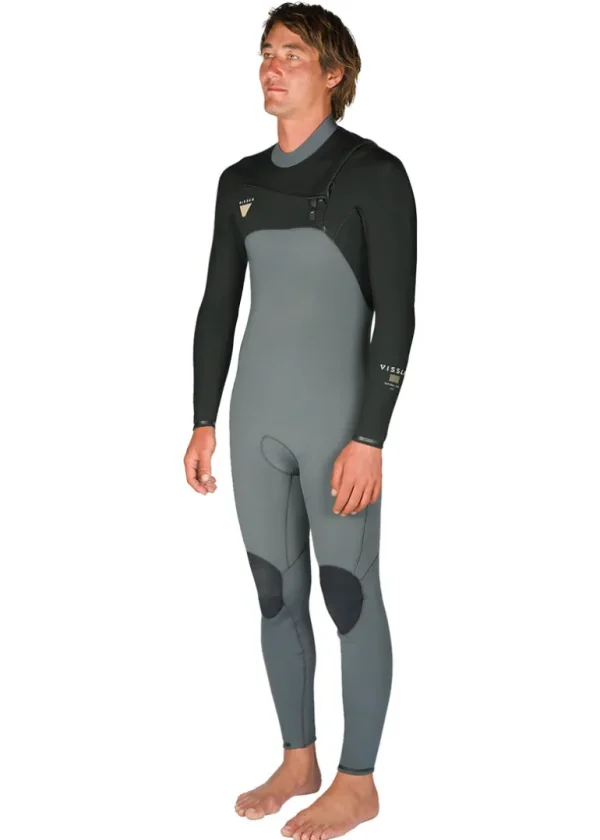 Outlet Vissla Natural Seas 3-2 Full Chest Zip Wetsuit Coal