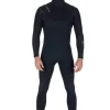 Store Vissla New Seas 4-3 Hooded U-Zip Wetsuit Black