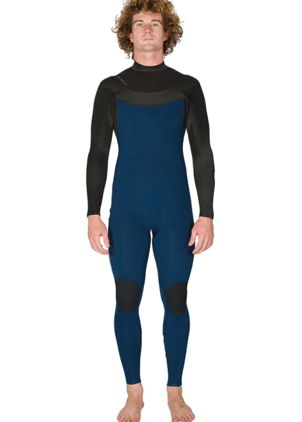 Outlet Vissla New Seas 4-3 U-Zip Wetsuit Midnight