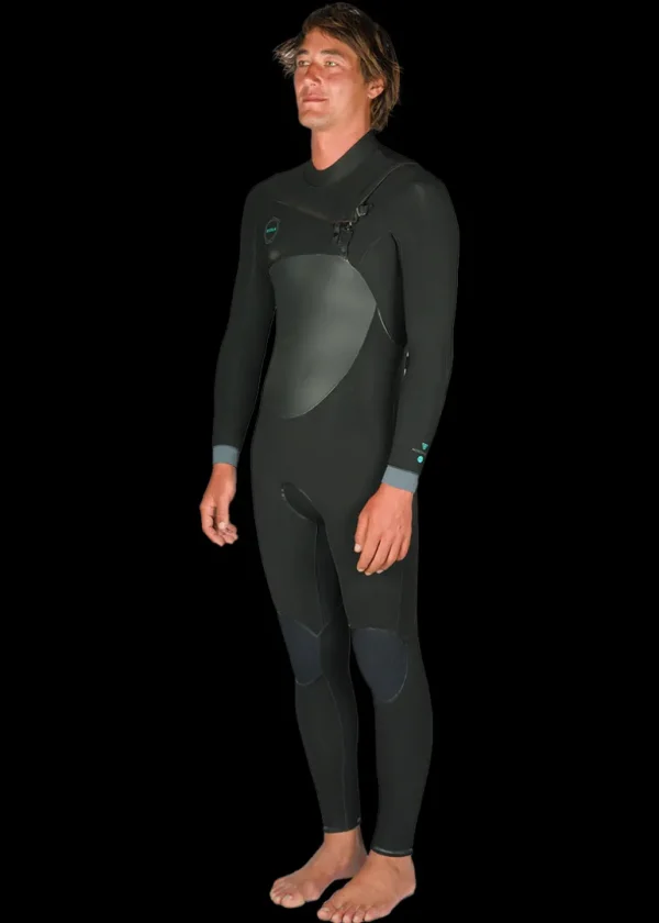 Shop Vissla North Seas 3-2 Full Chest Zip Wetsuit Black