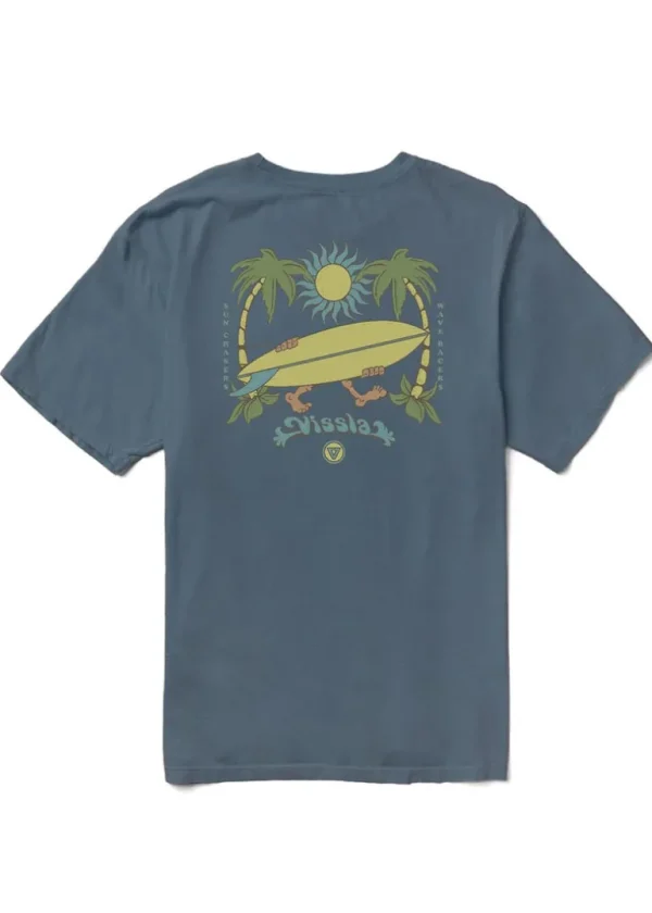 New Vissla Out There Boys Tee Light Navy