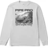 Fashion Vissla Pipe Pro JJF Photo Long Sleeve Tee White