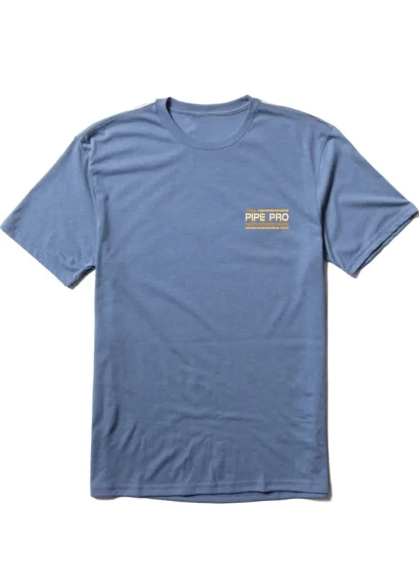 Fashion Vissla Pipe Pro Stacked Short Sleeve Tee Harbor Blue Heather