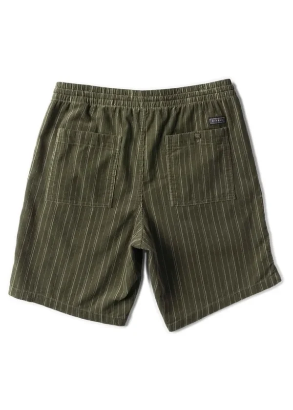 Hot Vissla Rails Cord 17" Boys Elastic Walkshort Dark Olive