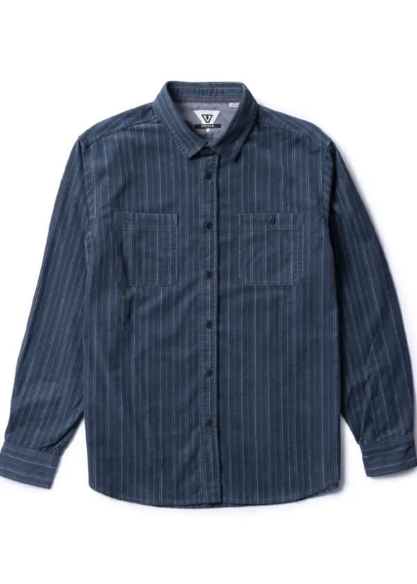 Best Vissla Rails Cord Long Sleeve Shirt Midnight