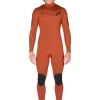Clearance Vissla 7 Seas 3-2 Full Chest Zip Wetsuit Terracotta