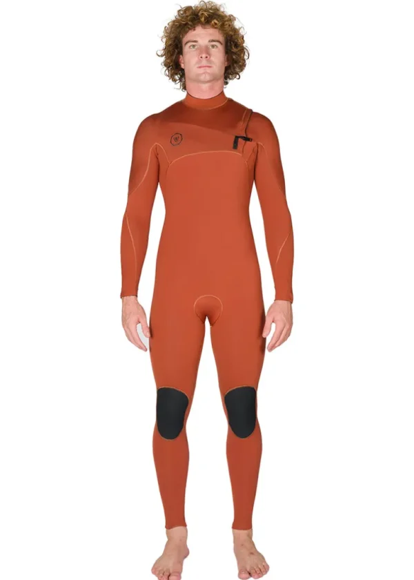 Clearance Vissla 7 Seas 3-2 Full Chest Zip Wetsuit Terracotta