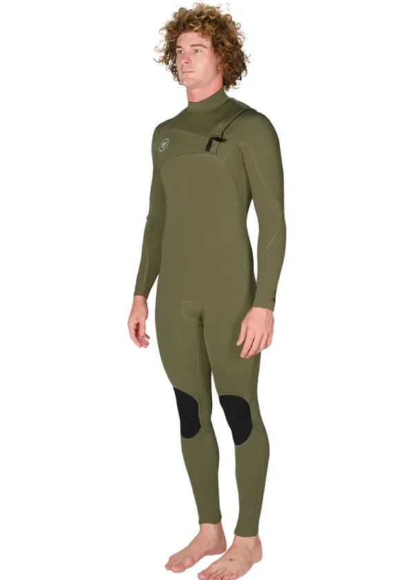 Cheap Vissla 7 Seas 3-2 Full Chest Zip Wetsuit Army